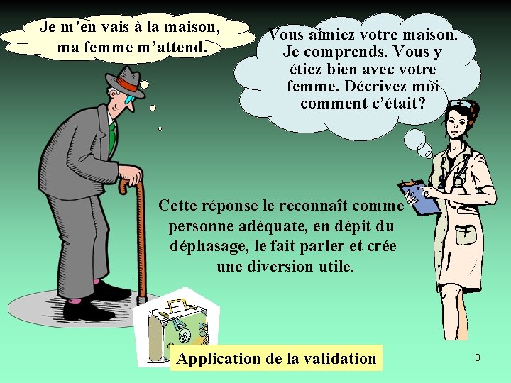 Je m’en vais à la maison, ma femme m’attend. Vous aimiez votre maison. Je