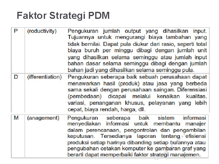 Faktor Strategi PDM 10/27/2020 