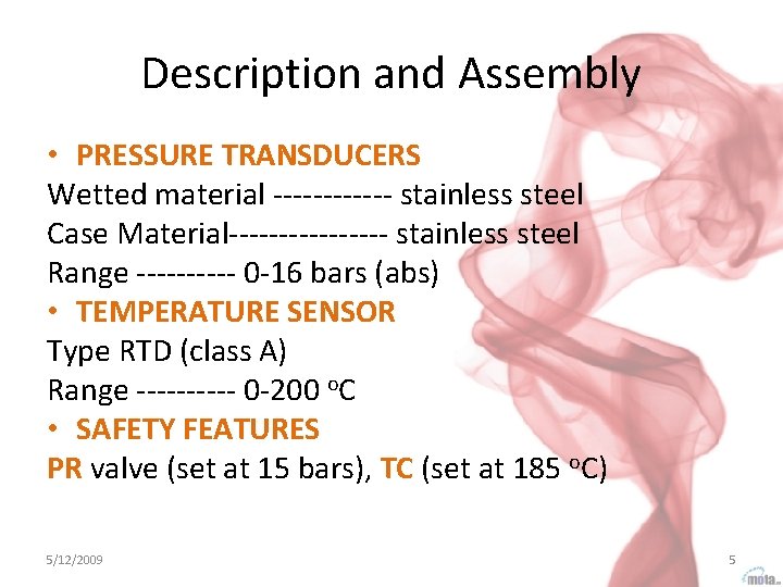 Description and Assembly • PRESSURE TRANSDUCERS Wetted material ------ stainless steel Case Material-------- stainless