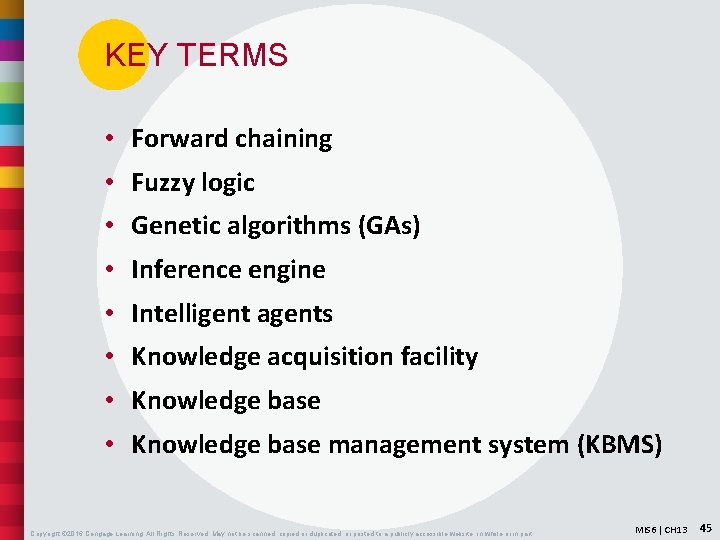 KEY TERMS • Forward chaining • Fuzzy logic • Genetic algorithms (GAs) • Inference