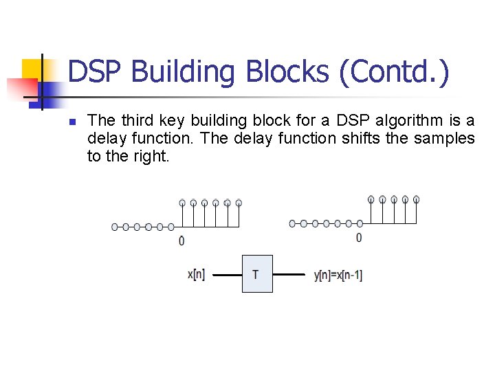 DSP Building Blocks (Contd. ) n The third key building block for a DSP DSP Building Blocks (Contd. ) n The third key building block for a DSP