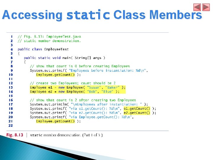 Accessing static Class Members 