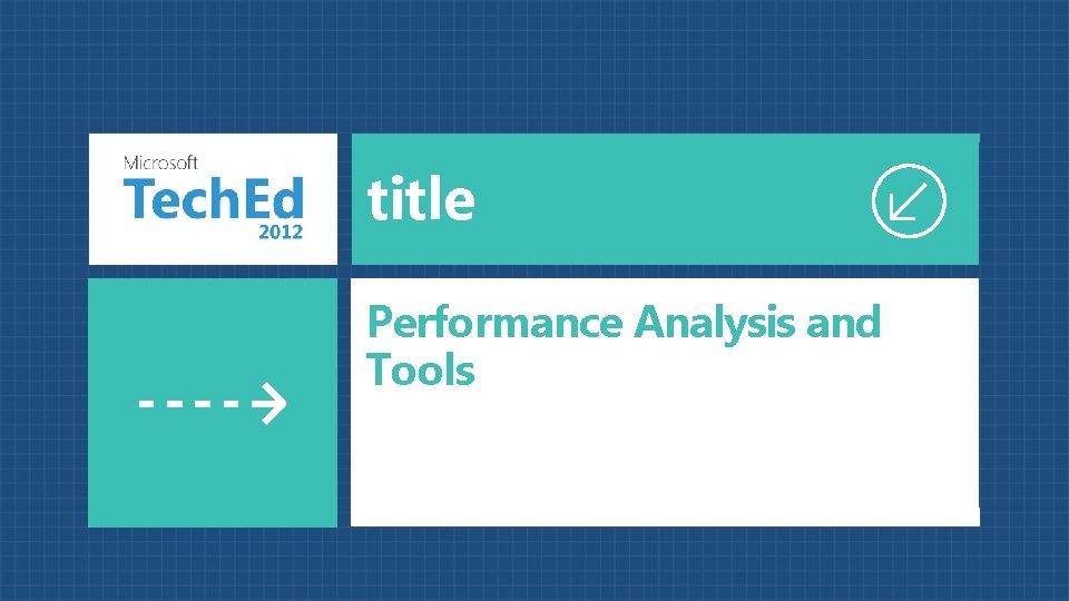 title Performance Analysis and Tools 