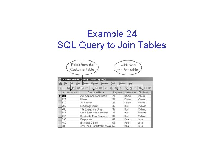 Example 24 SQL Query to Join Tables Example 24 SQL Query to Join Tables