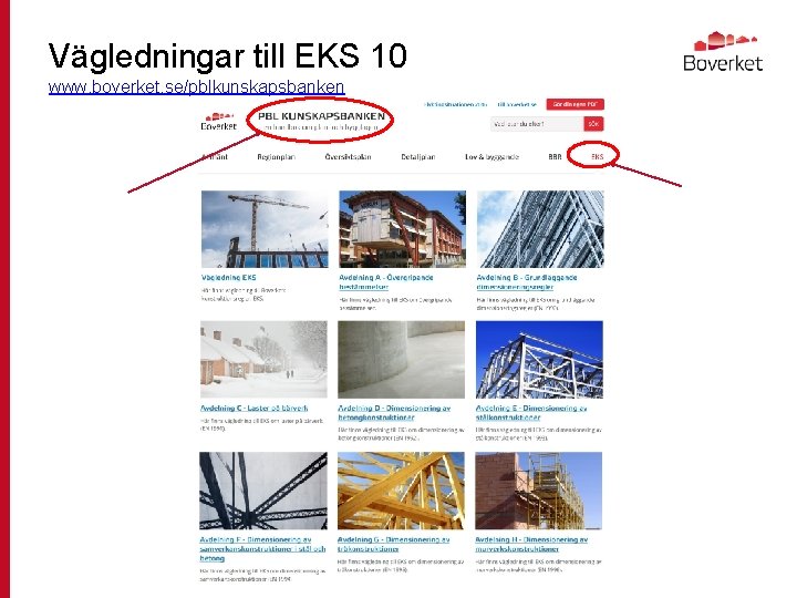 Vägledningar till EKS 10 www. boverket. se/pblkunskapsbanken 