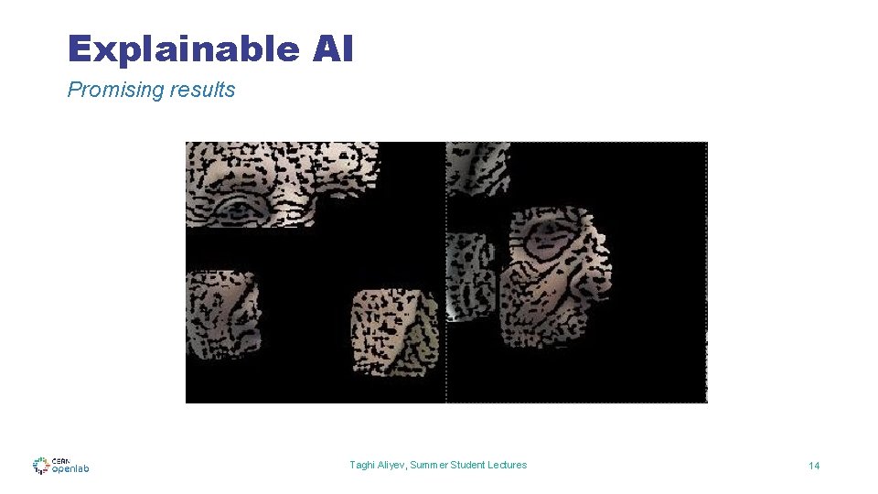 Explainable AI Promising results Taghi Aliyev, Summer Student Lectures 14 Explainable AI Promising results Taghi Aliyev, Summer Student Lectures 14