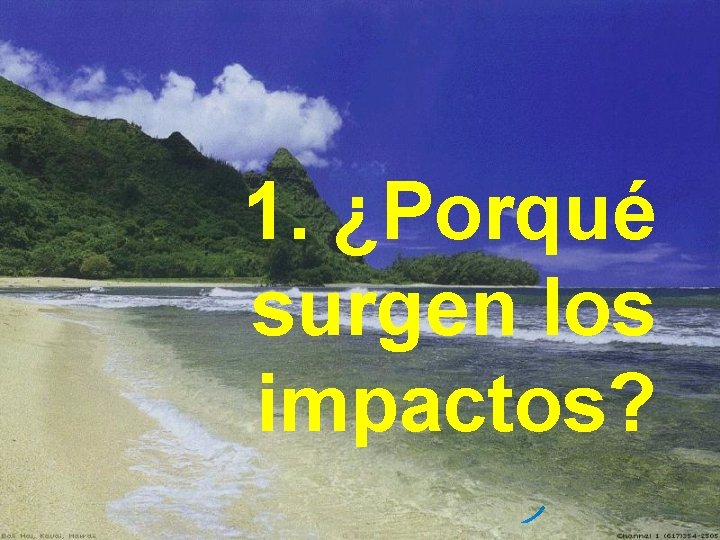 1. ¿Porqué surgen los impactos? 