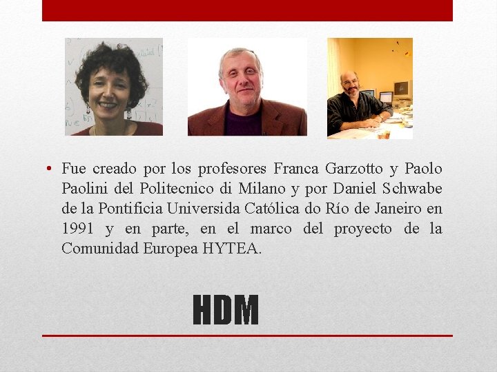 • Fue creado por los profesores Franca Garzotto y Paolo Paolini del Politecnico