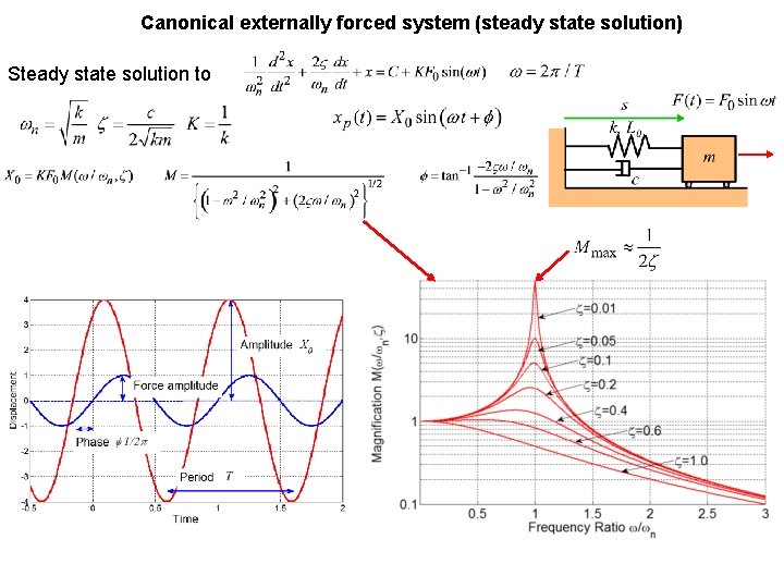 Canonical externally forced system (steady state solution) Steady state solution to Canonical externally forced system (steady state solution) Steady state solution to