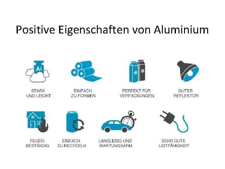 Positive Eigenschaften von Aluminium 