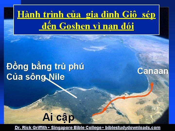 Hành trình của gia đình Giô sép đến Goshen vì nạn đói Đồng bằng
