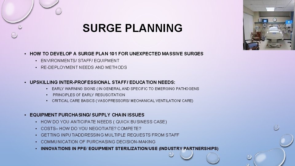 SURGE PLANNING • HOW TO DEVELOP A SURGE PLAN 101 FOR UNEXPECTED MASSIVE SURGES