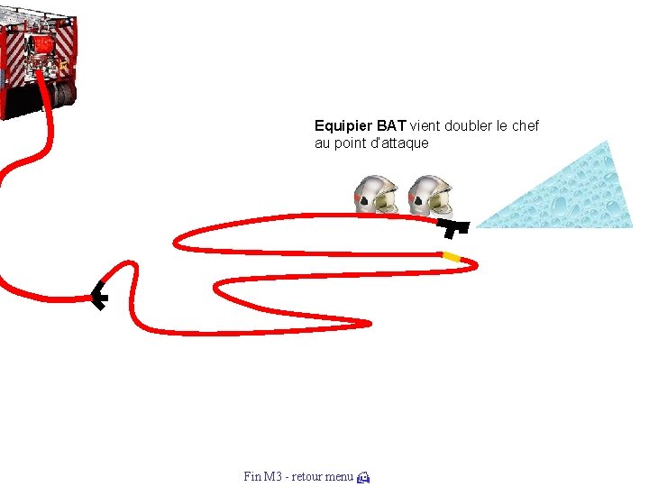 Equipier BAT vient doubler le chef au point d’attaque Fin M 3 - retour