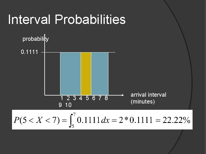 Interval Probabilities probability 0. 1111 1 2 3 4 5 6 7 8 9