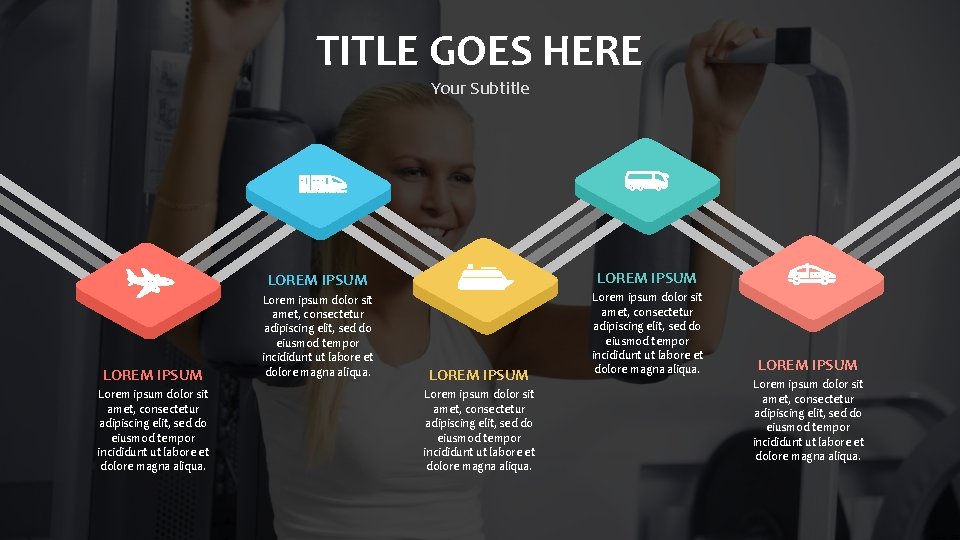 TITLE GOES HERE Your Subtitle LOREM IPSUM Lorem ipsum dolor sit amet, consectetur adipiscing