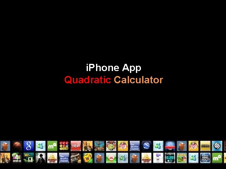 i. Phone App Quadratic Calculator 