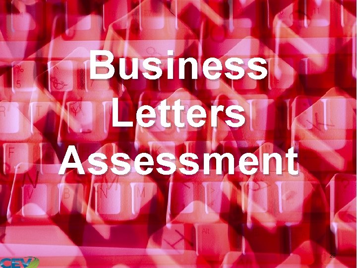 Business Letters Assessment 29 