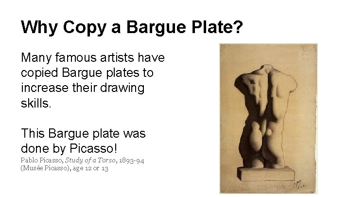 Why Copy a Bargue Plate? Many famous artists have copied Bargue plates to increase