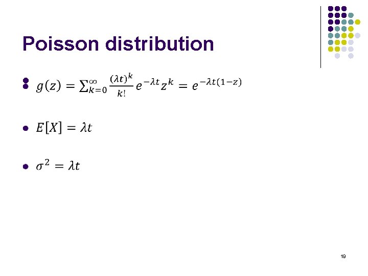 Poisson distribution l 19 