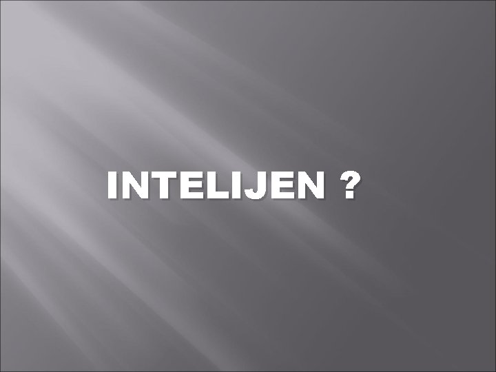 INTELIJEN ? 