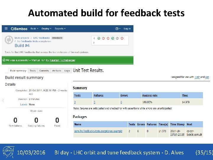 Automated build for feedback tests 10/03/2016 BI day - LHC orbit and tune feedback