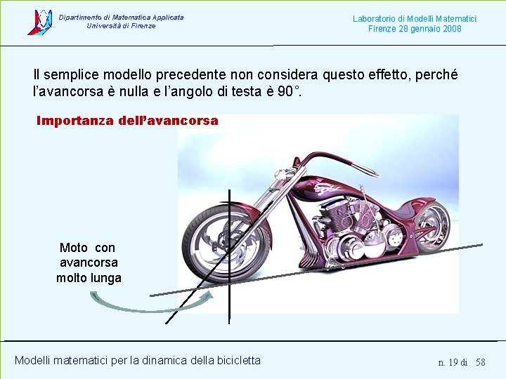 Dipartimento di Matematica Applicata Università di Firenze Laboratorio di Modelli Matematici Firenze 28 gennaio