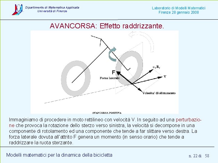 Dipartimento di Matematica Applicata Università di Firenze Laboratorio di Modelli Matematici Firenze 28 gennaio