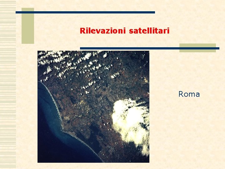 Rilevazioni satellitari Roma 