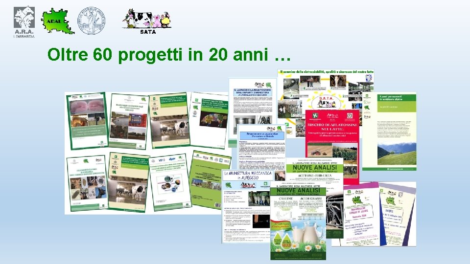 Oltre 60 progetti in 20 anni … 