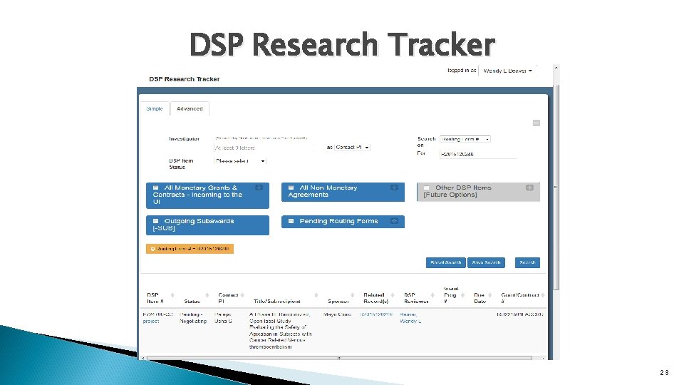 DSP Research Tracker 23 