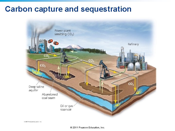 Carbon capture and sequestration © 2011 Pearson Education, Inc. 
