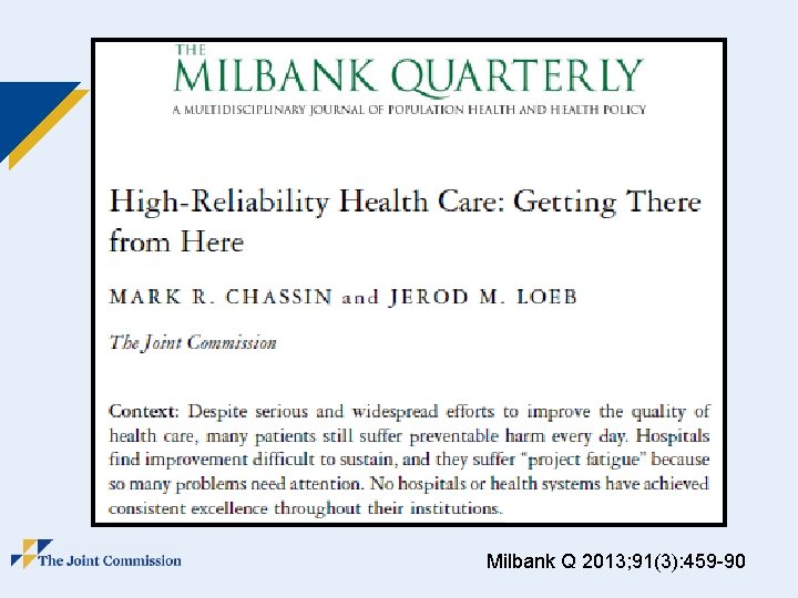 Milbank Q 2013; 91(3): 459 -90 