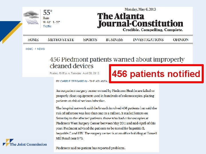 456 patients notified 