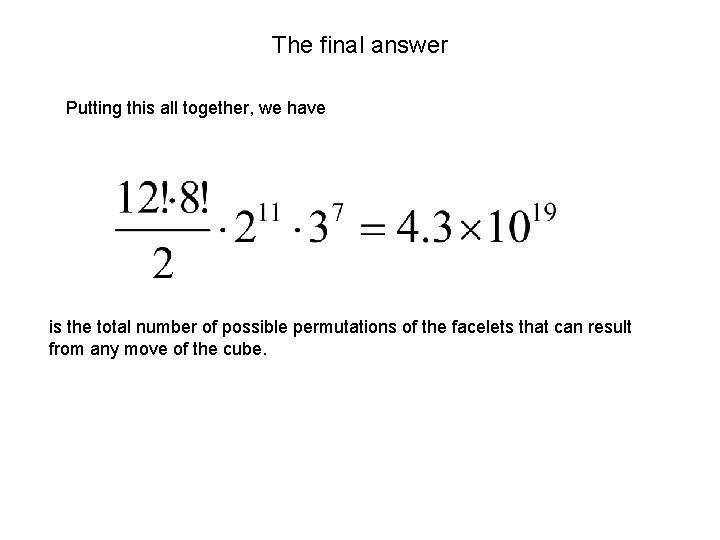 The final answer Putting this all together, we have is the total number of