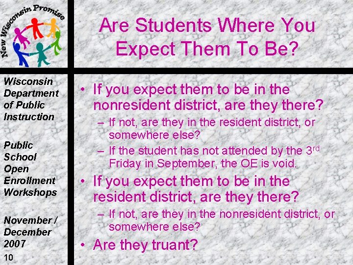 Are Students Where You Expect Them To Be? Wisconsin Department of Public Instruction Public
