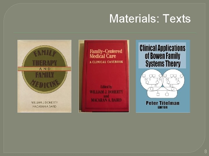 Materials: Texts 8 