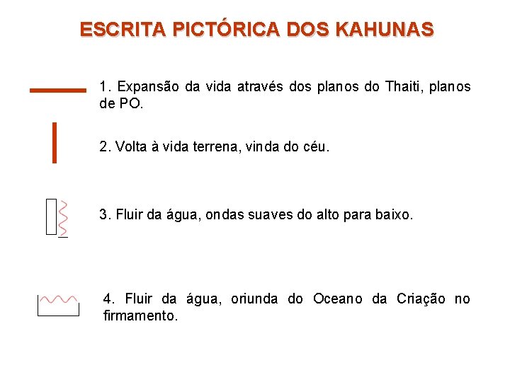 ESCRITA PICTÓRICA DOS KAHUNAS 1. Expansão da vida através dos planos do Thaiti, planos