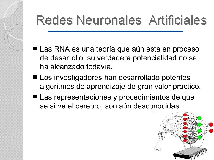 Redes Neuronales Artificiales 