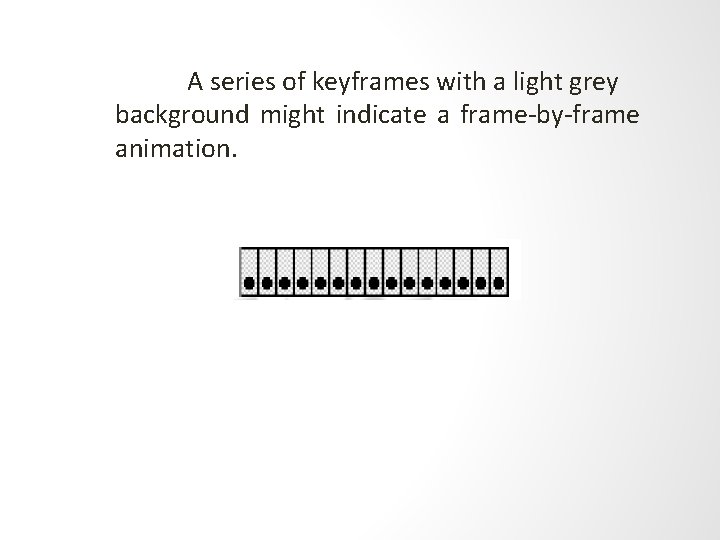 A series of keyframes with a light grey background might indicate a frame-by-frame animation.