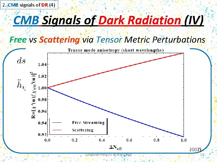2. CMB signals of DR (4) CMB Signals of Dark Radiation (IV) Free vs