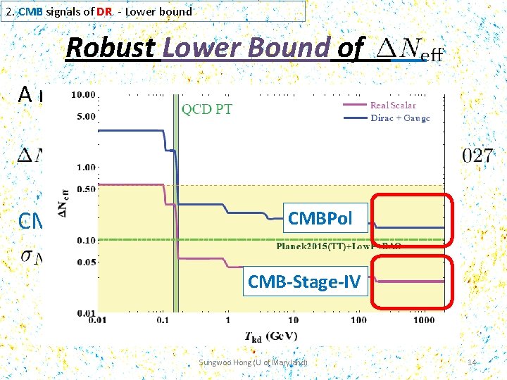 2. CMB signals of DR - Lower bound Robust Lower Bound of A robust