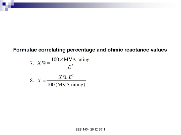 EES 455 - 20. 12. 2011 