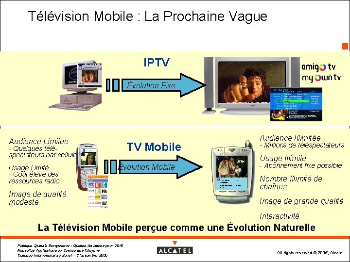 Télévision Mobile : La Prochaine Vague 2 IPTV Évolution Fixe Audience Limitée TV Mobile