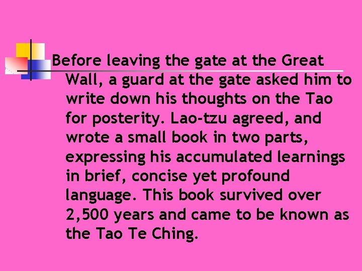Before leaving the gate at the Great Wall, a guard at the gate asked