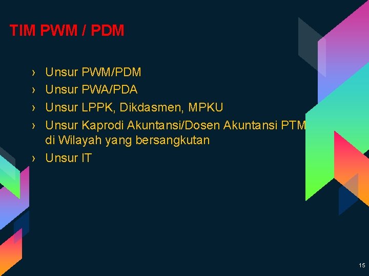 TIM PWM / PDM › › Unsur PWM/PDM Unsur PWA/PDA Unsur LPPK, Dikdasmen, MPKU