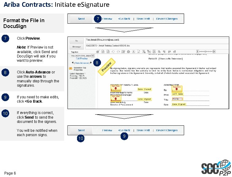 Ariba Contracts: Initiate e. Signature 7 Format the File in Docu. Sign 7 Click