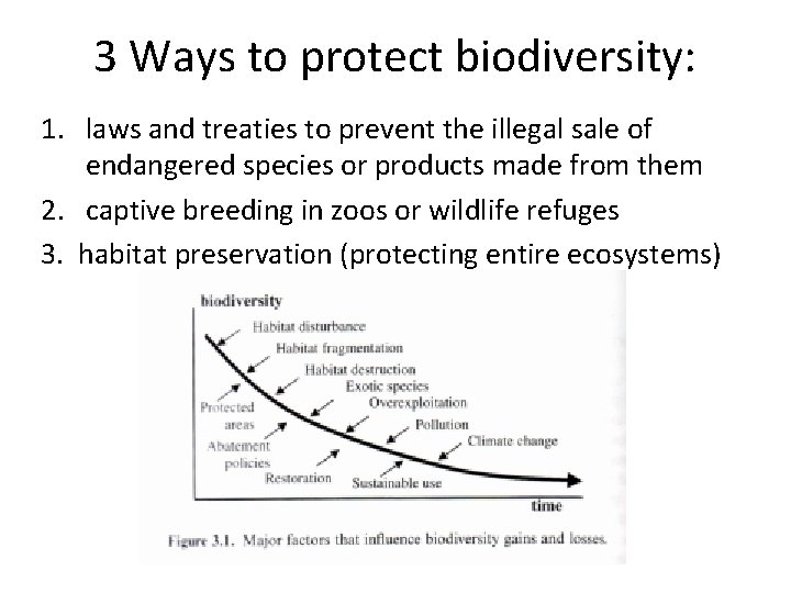 3 Ways to protect biodiversity: 1. laws and treaties to prevent the illegal sale