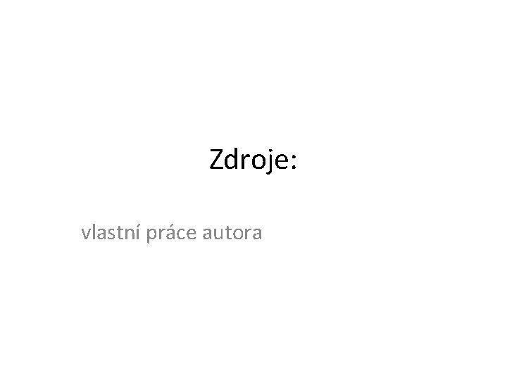 Zdroje: vlastní práce autora 