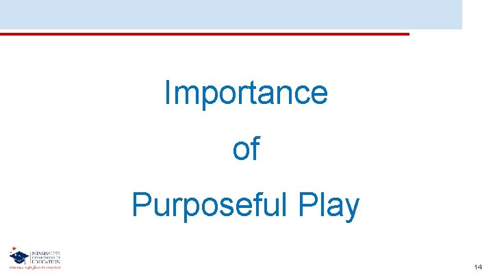 Importance of Purposeful Play 14 