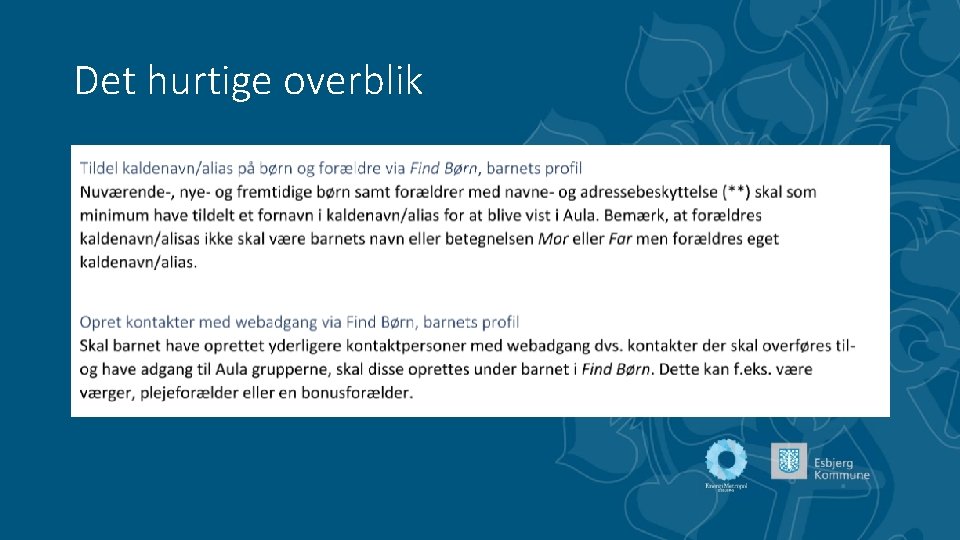 Det hurtige overblik 